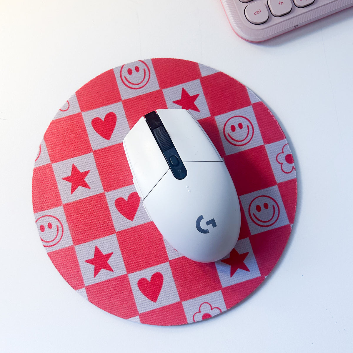 Patterned Grid Mouse Mat