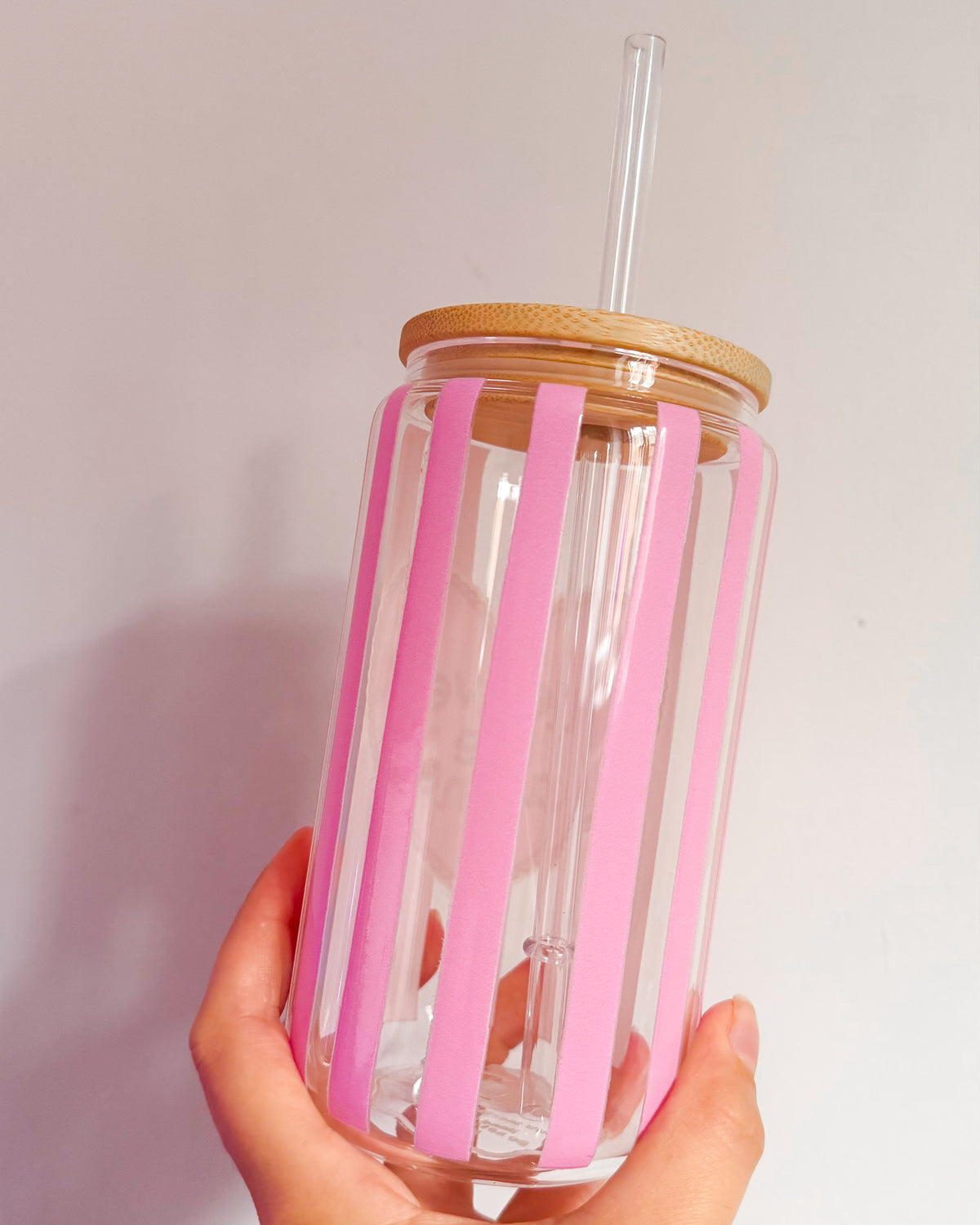 Leave Me Alone Glass Tumbler Striped