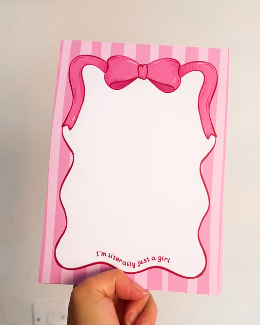 I'm Literally Just a Girl A5 Notepad