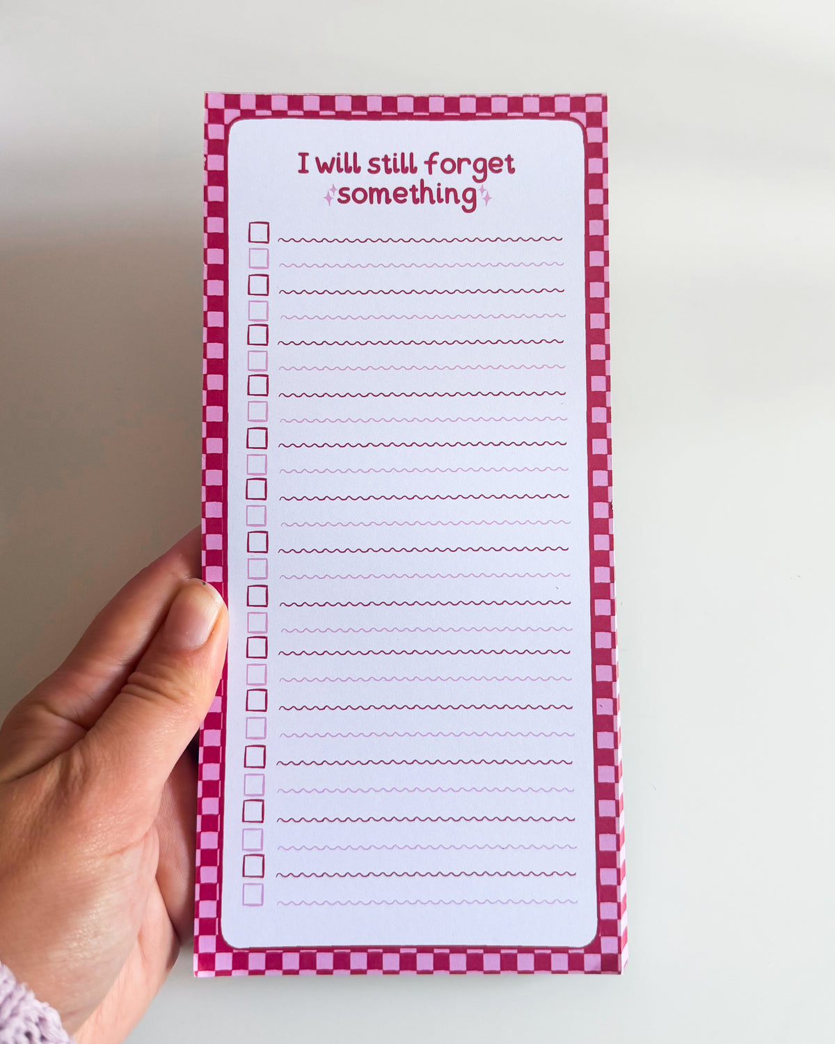 I will still forget something list pad